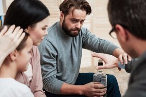a man is clearly in need of family counseling for addiction